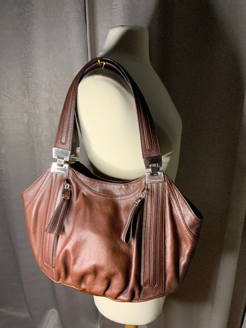 B. Makowsky Leather Shoulder Bag